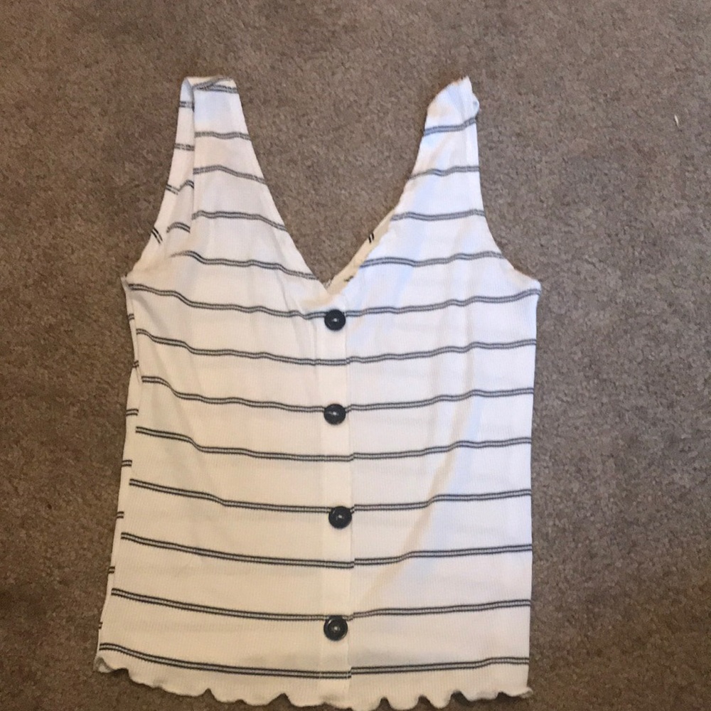 black and white striped crop top